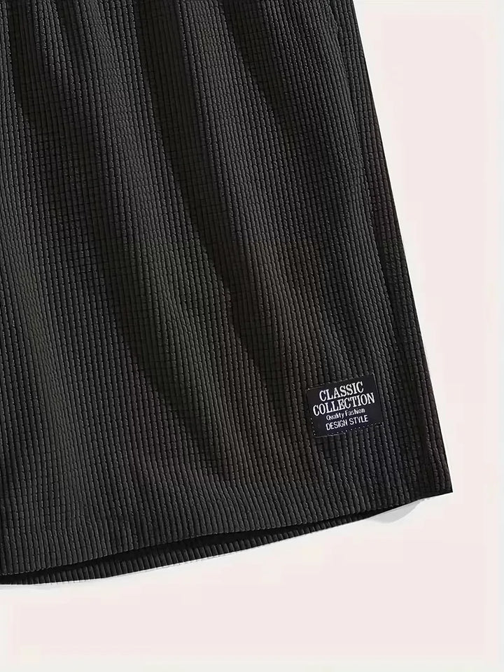 Men's Casual Drawstring Shorts with Side Pockets