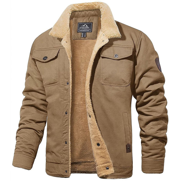 Men's Sherpa-Collar Fleece Jacket