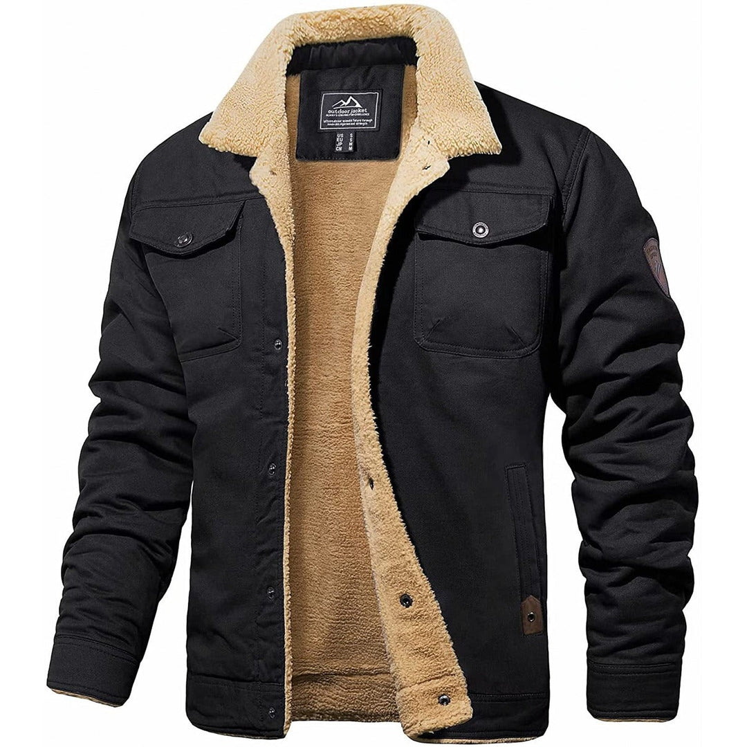 Men's Sherpa-Collar Fleece Jacket