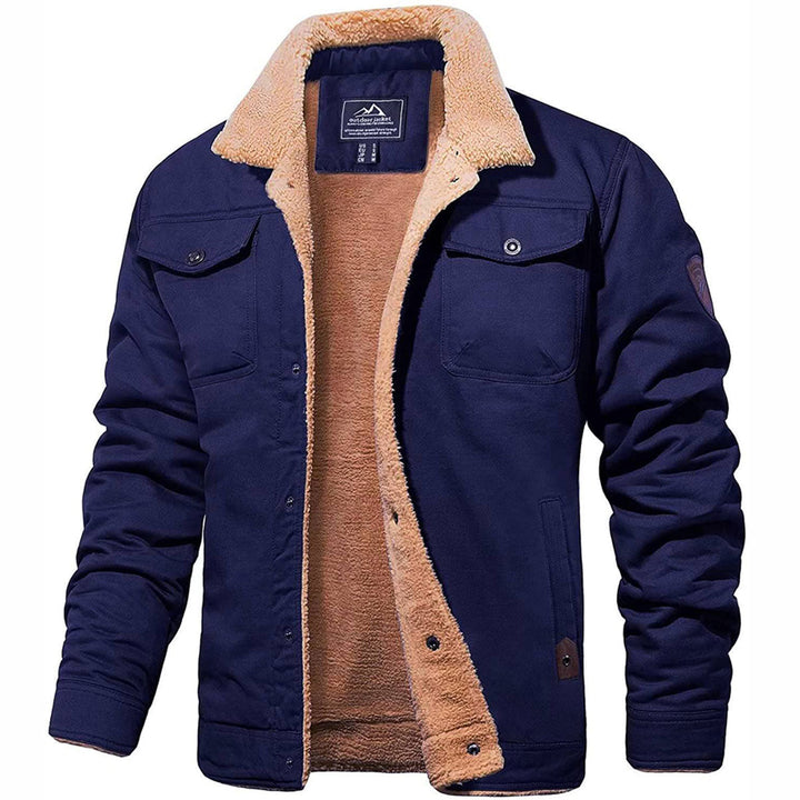 Men's Sherpa-Collar Fleece Jacket