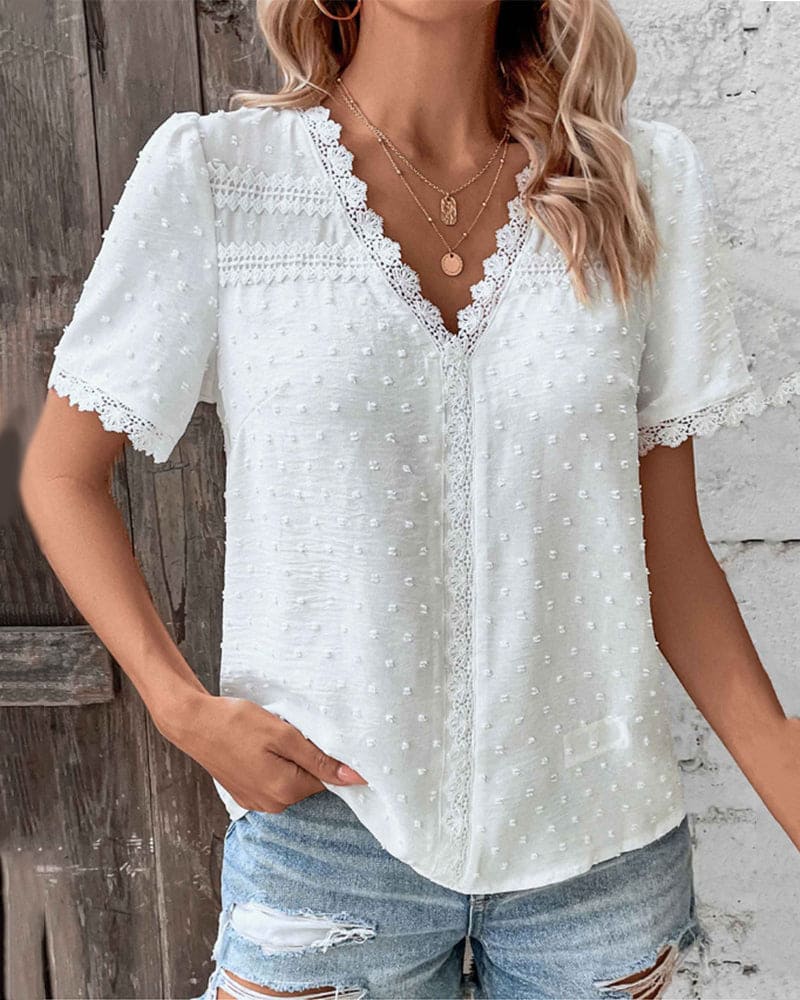 Light & Elegant V-Neck Summer Blouse