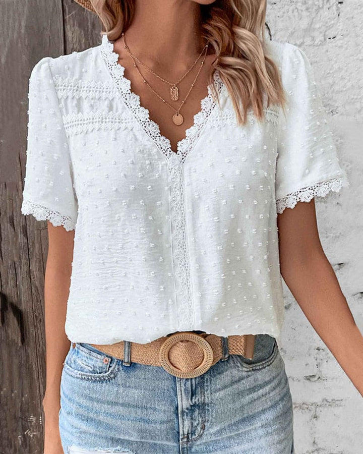 Light & Elegant V-Neck Summer Blouse