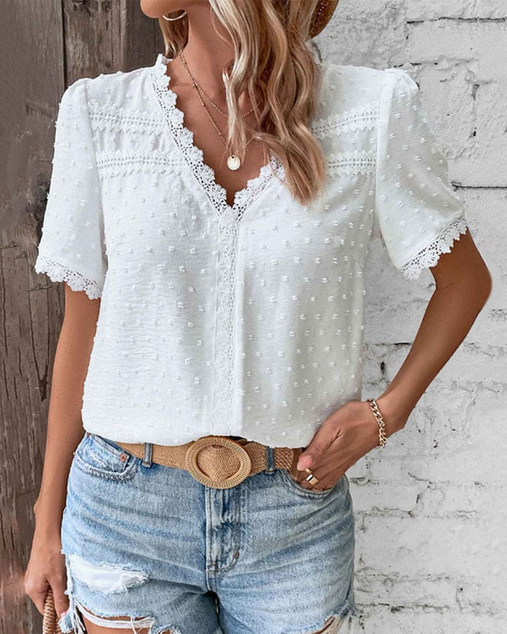 Light & Elegant V-Neck Summer Blouse