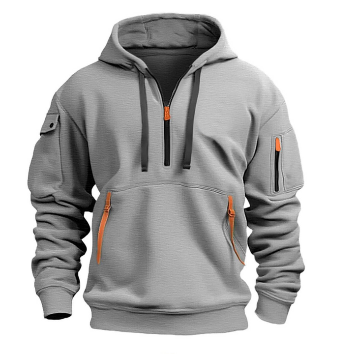 Men's Casual Hoodie with Zip Pockets