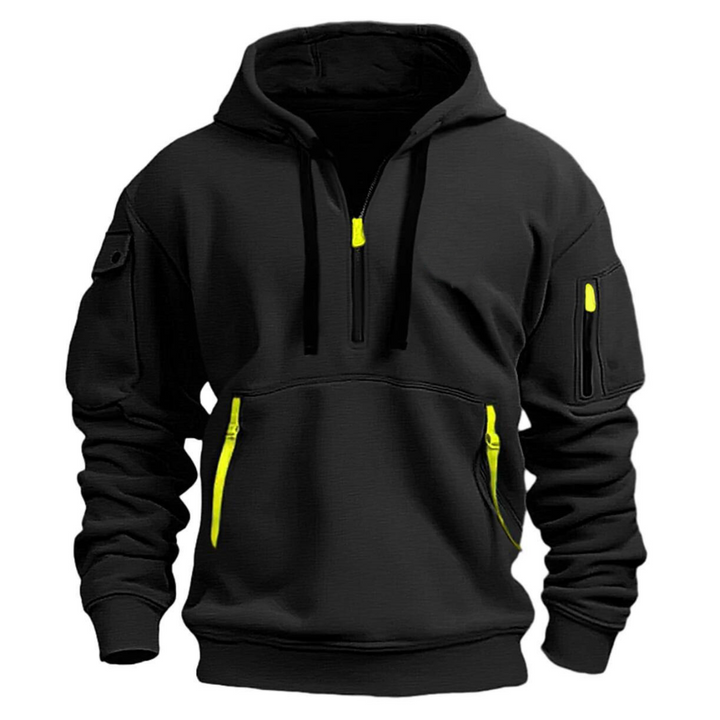 Men's Casual Hoodie with Zip Pockets