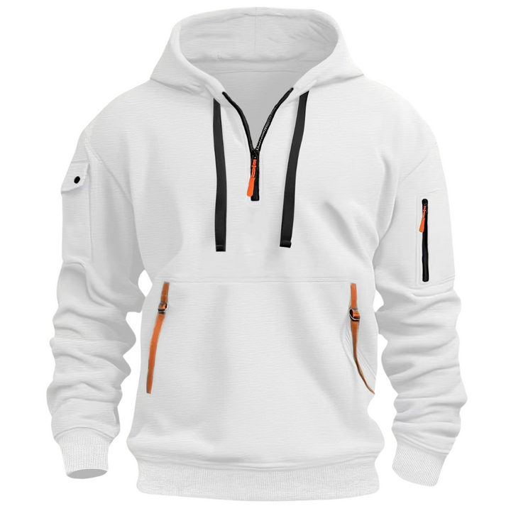 Men's Casual Hoodie with Zip Pockets