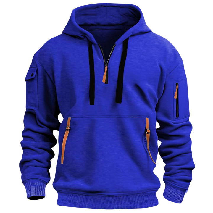 Men's Casual Hoodie with Zip Pockets