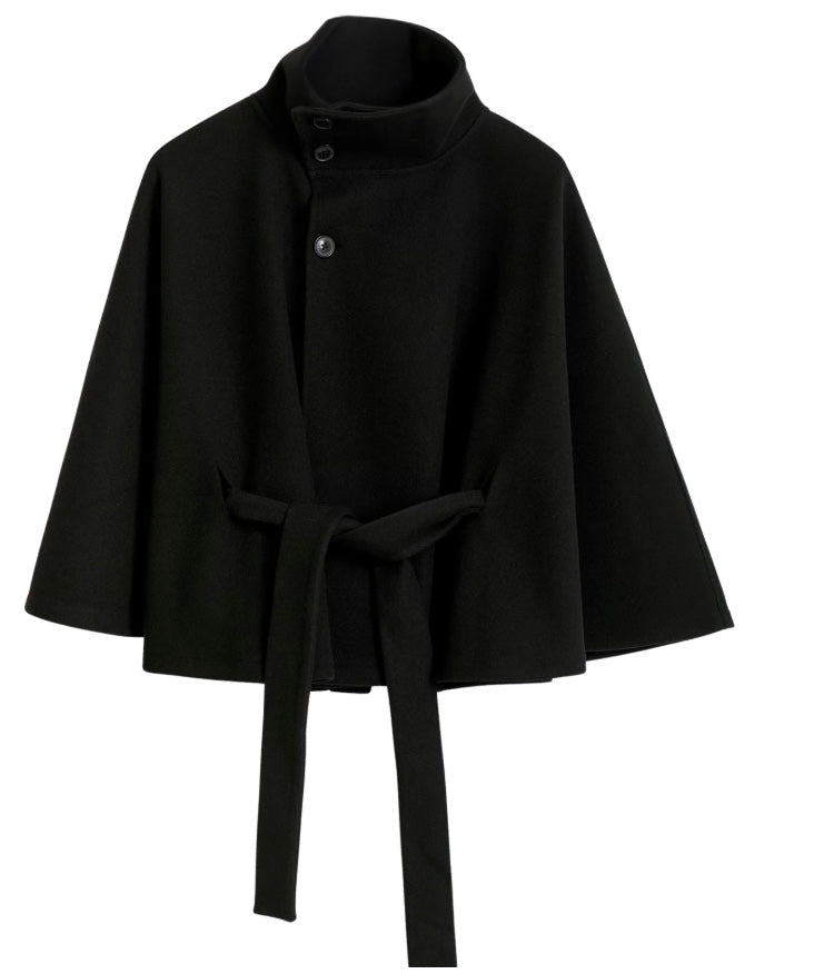 Women's Cape-Sleeve Belted Coat