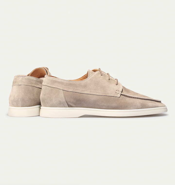 Suede Lace-Up Loafers for Men
