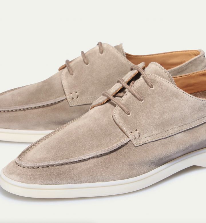 Suede Lace-Up Loafers for Men