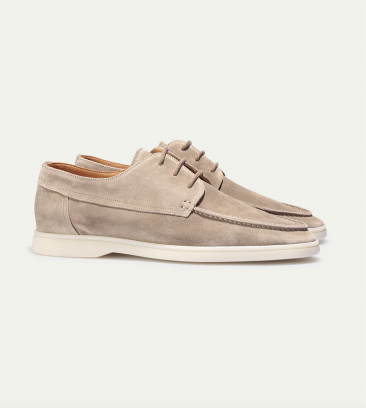 Suede Lace-Up Loafers for Men