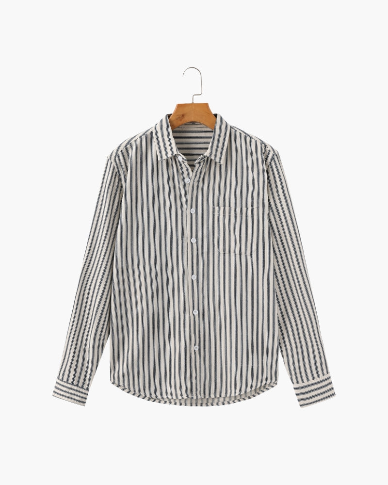 Long Sleeve Vertical Stripe Shirt