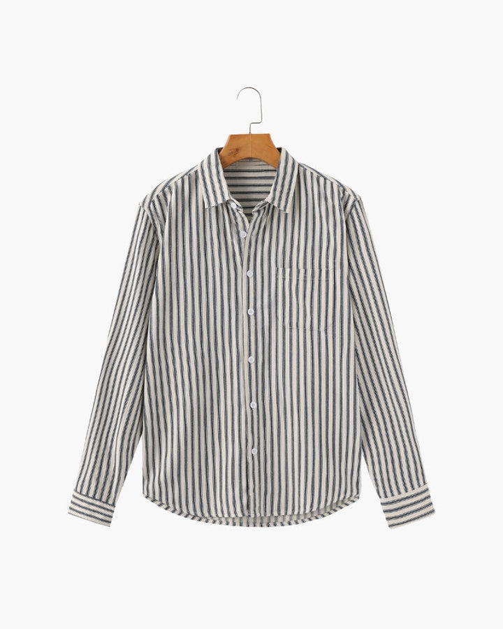 Long Sleeve Vertical Stripe Shirt