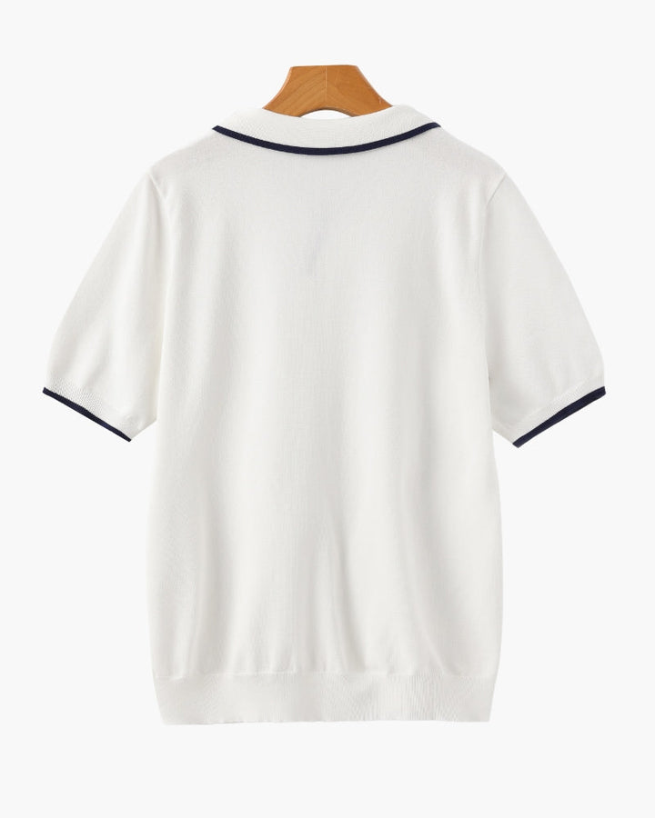 Contrast Trim Knit Polo