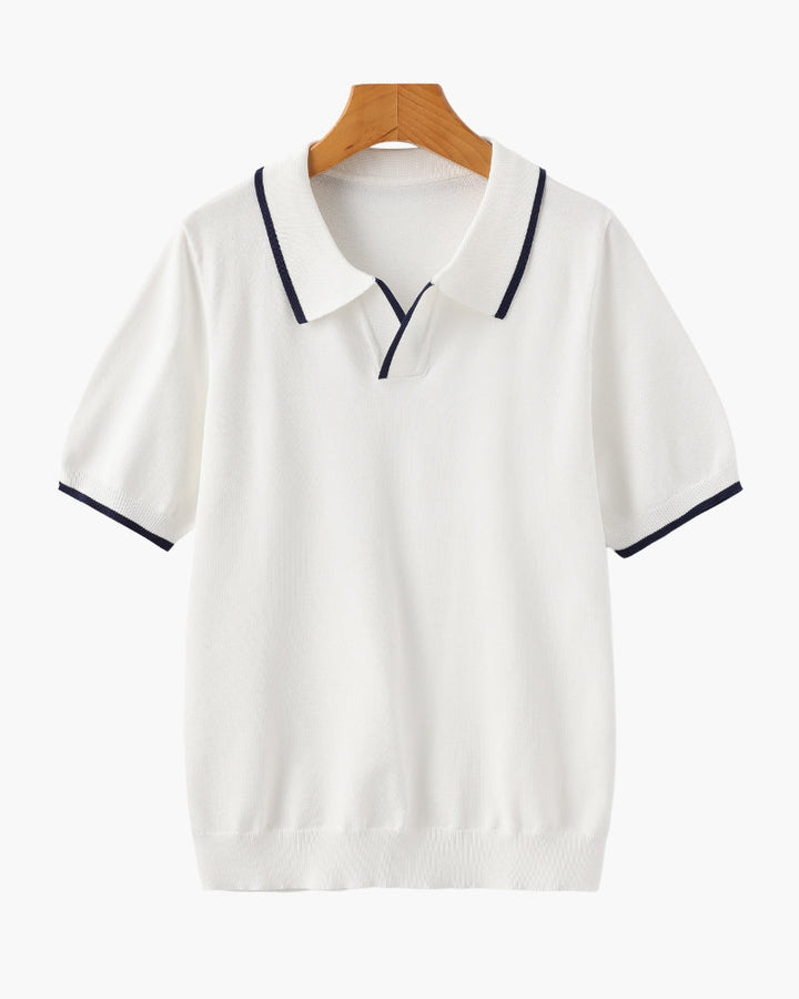 Contrast Trim Knit Polo