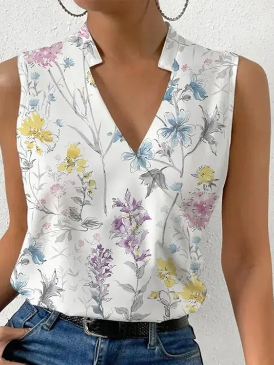 Women’s V-Neck Summer Top – Airy Style for Sunny Days