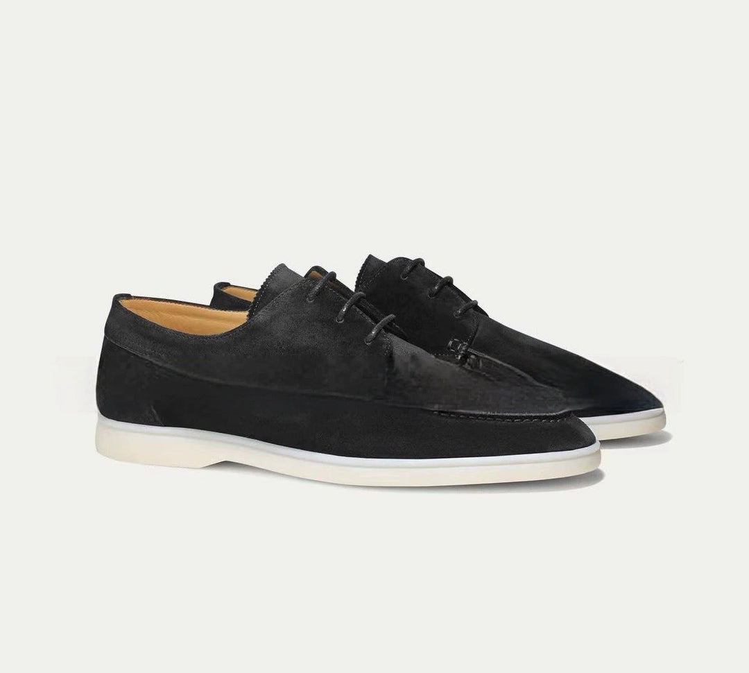 Suede Lace-Up Loafers for Men