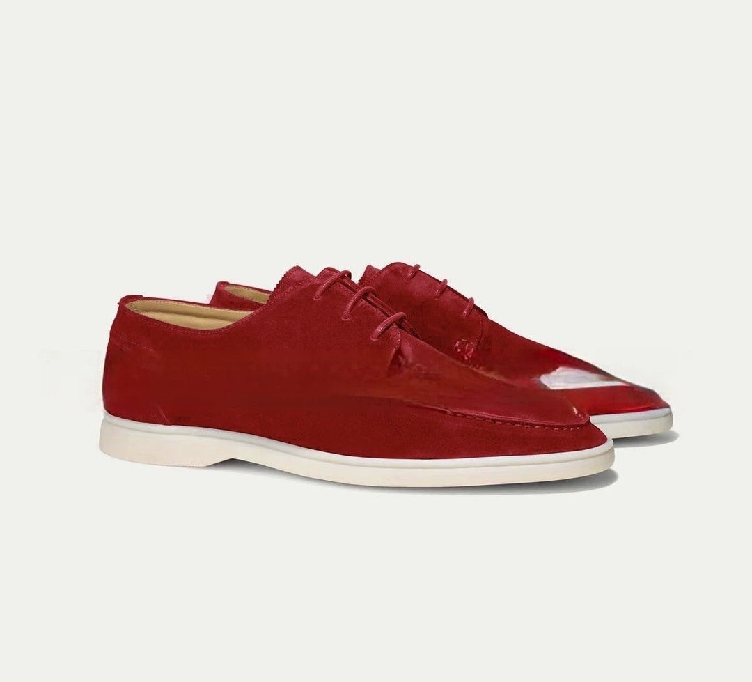 Suede Lace-Up Loafers for Men