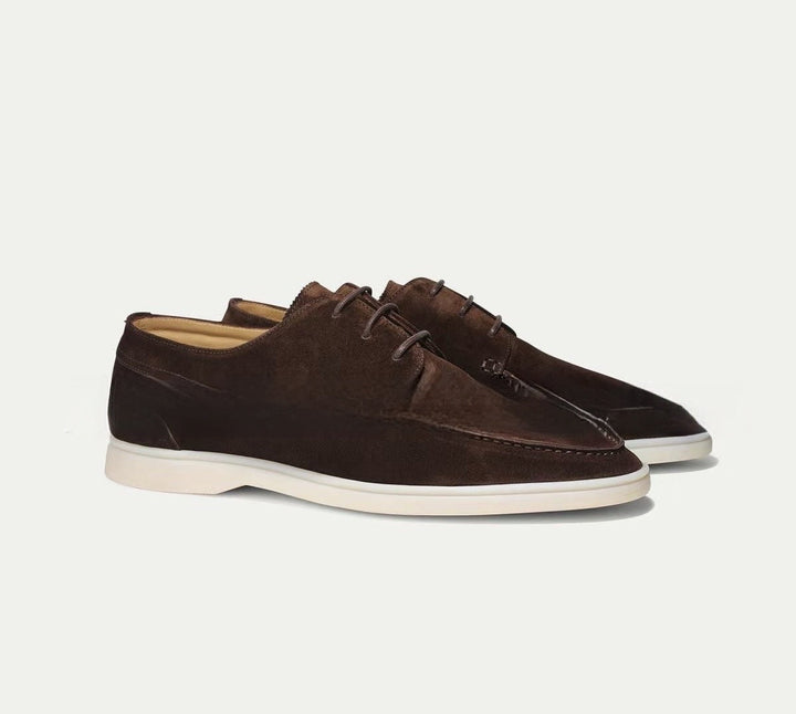 Suede Lace-Up Loafers for Men