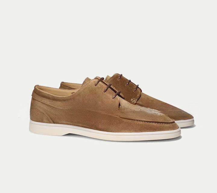 Suede Lace-Up Loafers for Men