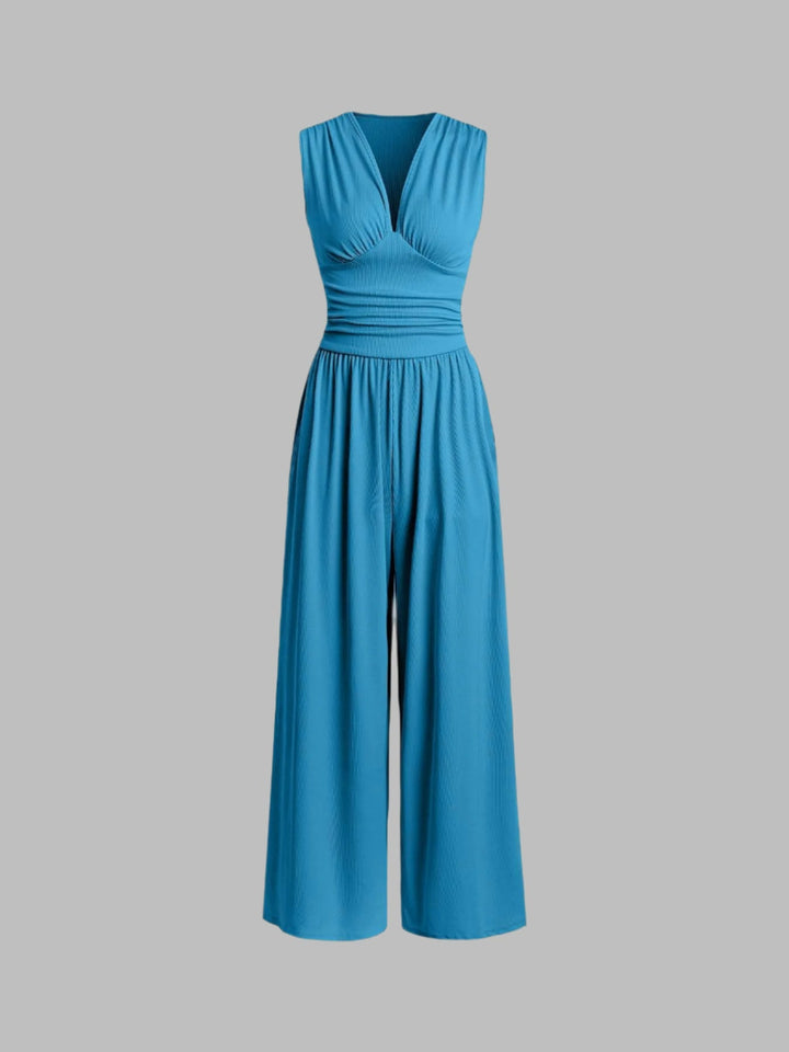 Chic Sleeveless Wide-Leg Jumpsuit
