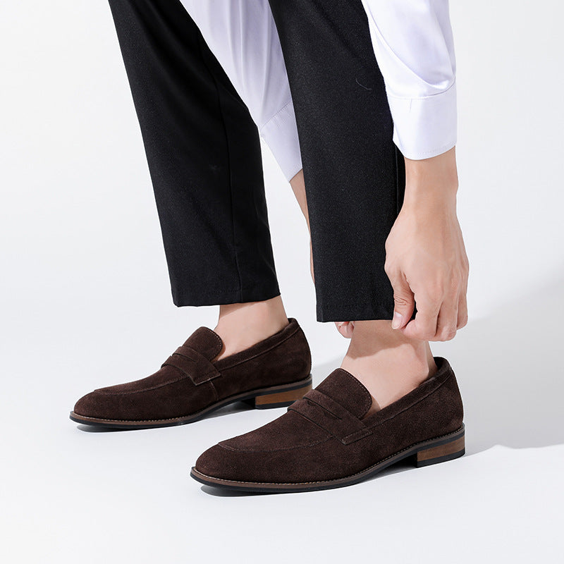 Classic Nubuck Penny Loafers for Men