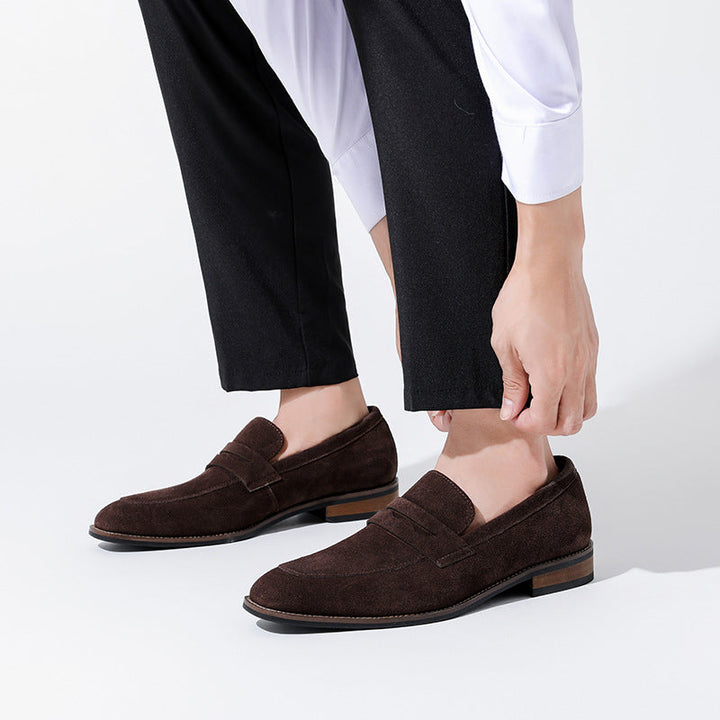 Classic Nubuck Penny Loafers for Men