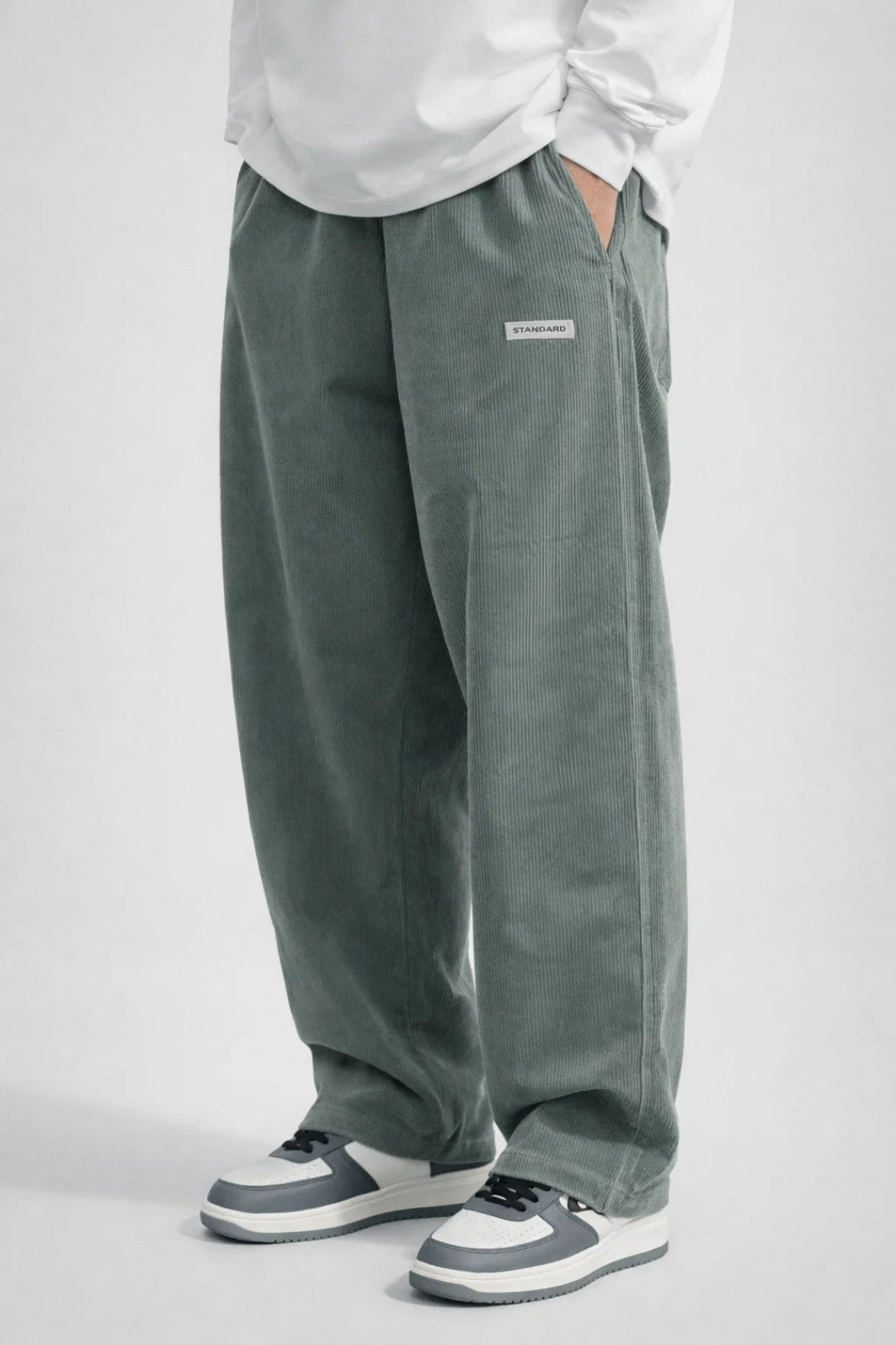 Wide Leg Corduroy Trousers