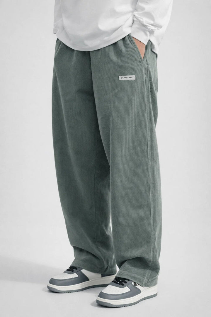 Wide Leg Corduroy Trousers