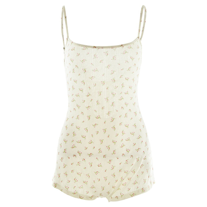 Floral Lace-Up Playsuit