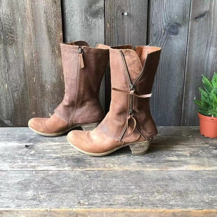 Women's Leather-Look Autumn Boots
