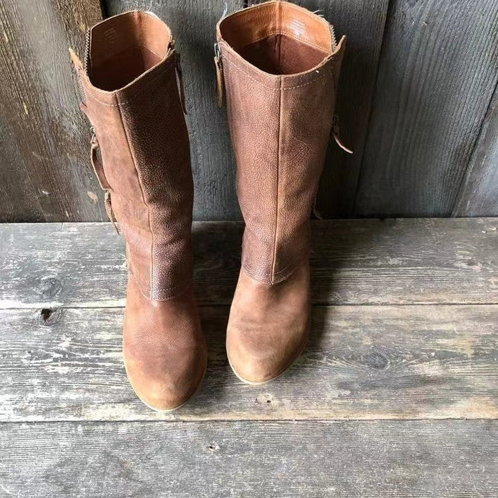 Women's Leather-Look Autumn Boots