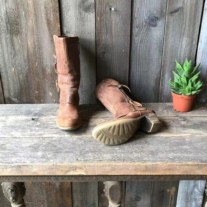 Women's Leather-Look Autumn Boots