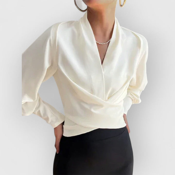 Elegant Ladies Blouse with Puff Sleeves