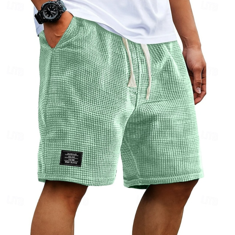 Casual Waffle-Texture Summer Shorts