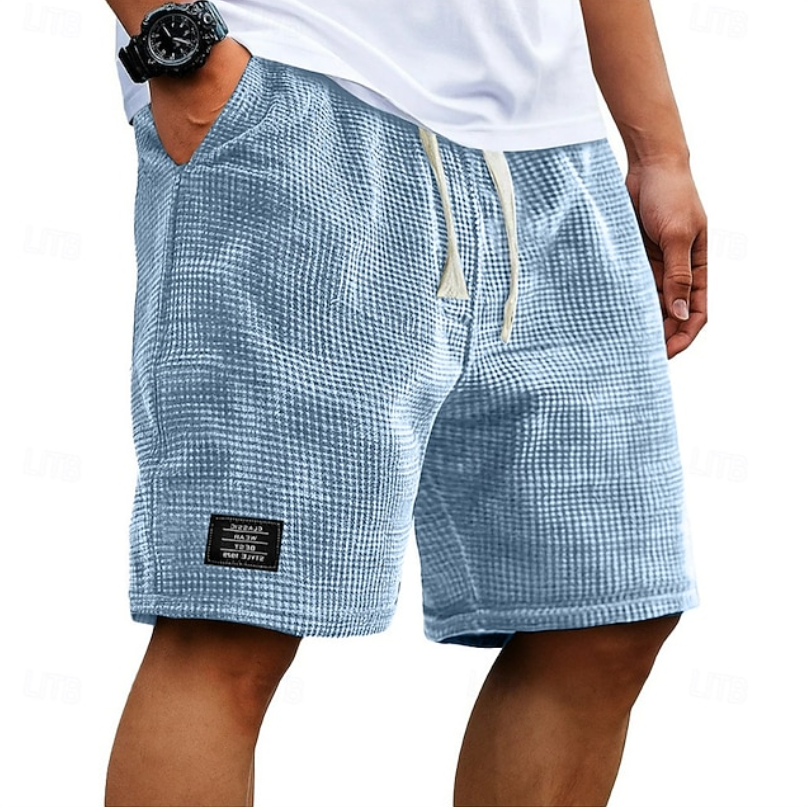 Casual Waffle-Texture Summer Shorts