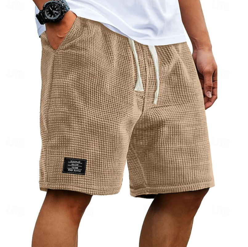 Casual Waffle-Texture Summer Shorts