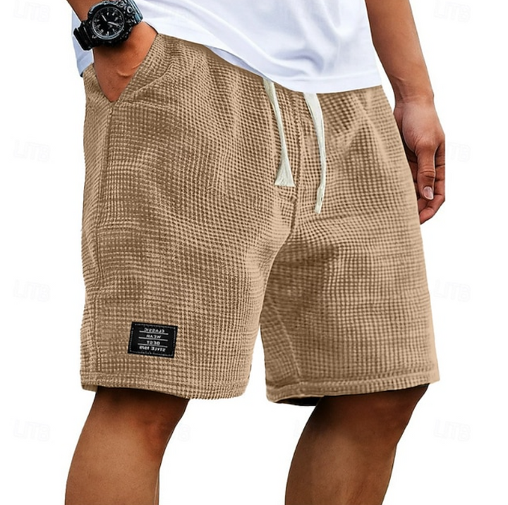 Casual Waffle-Texture Summer Shorts