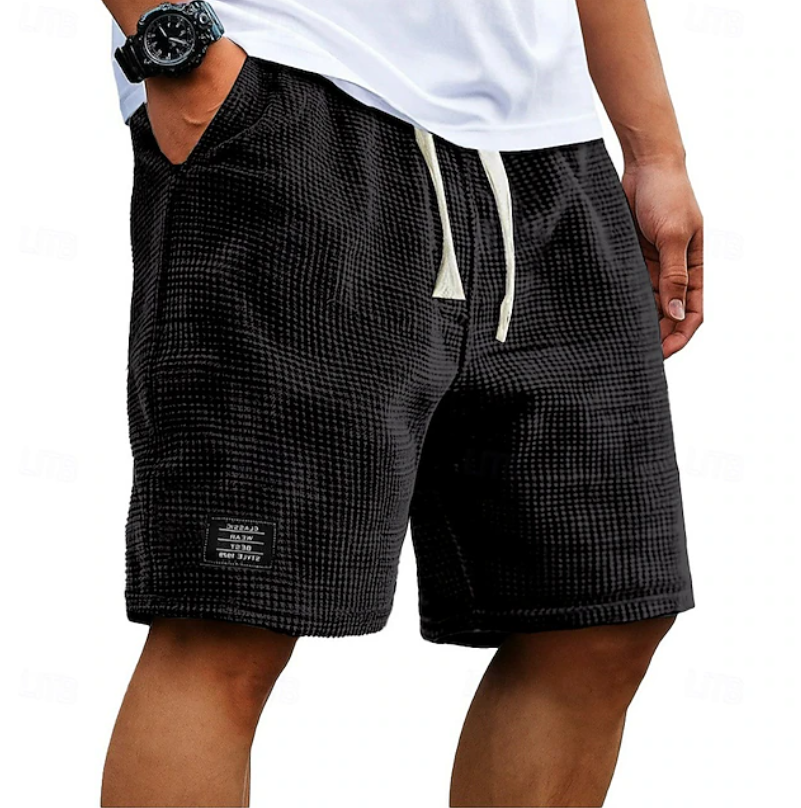 Casual Waffle-Texture Summer Shorts