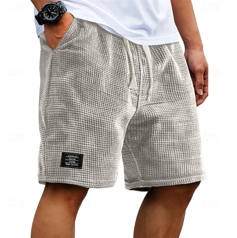 Casual Waffle-Texture Summer Shorts