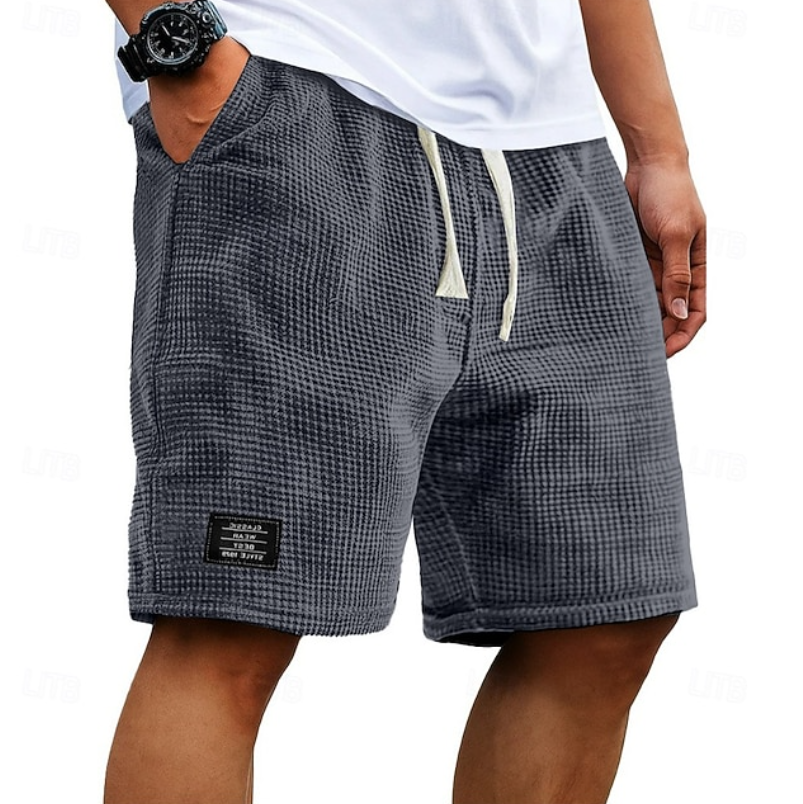 Casual Waffle-Texture Summer Shorts