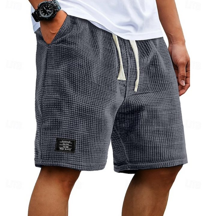 Casual Waffle-Texture Summer Shorts