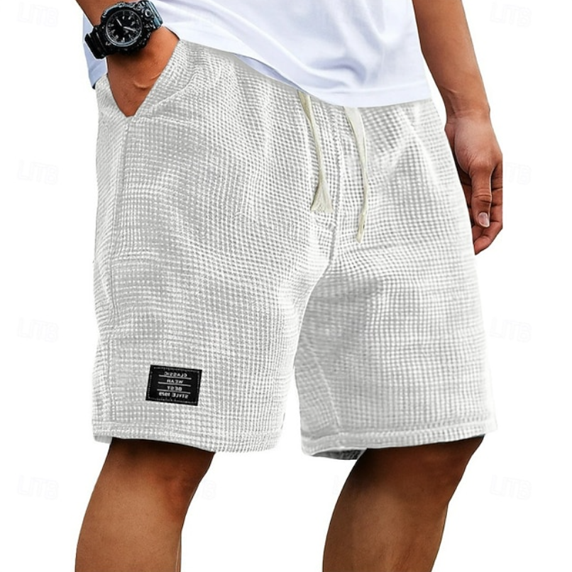 Casual Waffle-Texture Summer Shorts