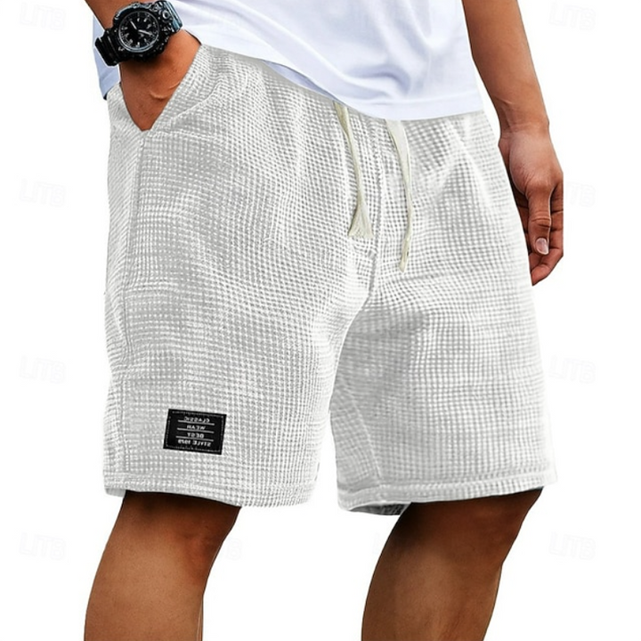 Casual Waffle-Texture Summer Shorts