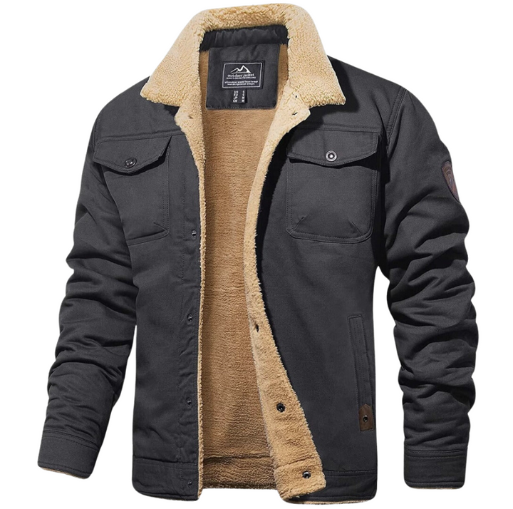 Men's Sherpa-Collar Fleece Jacket