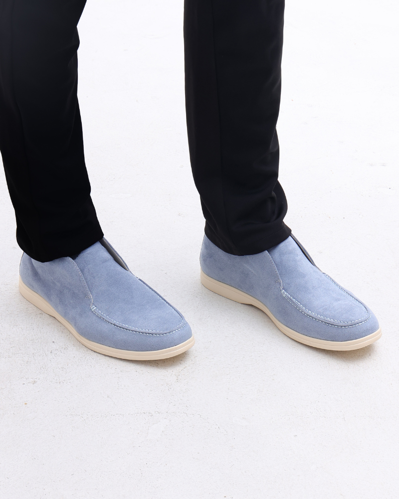 High-Cut Suede Slip-On Loafer