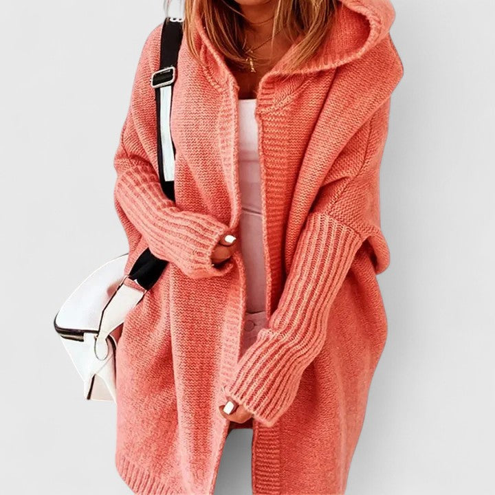 Women's Oversized Hooded Knit Cardigan