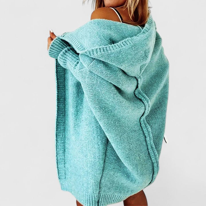 Women's Oversized Hooded Knit Cardigan