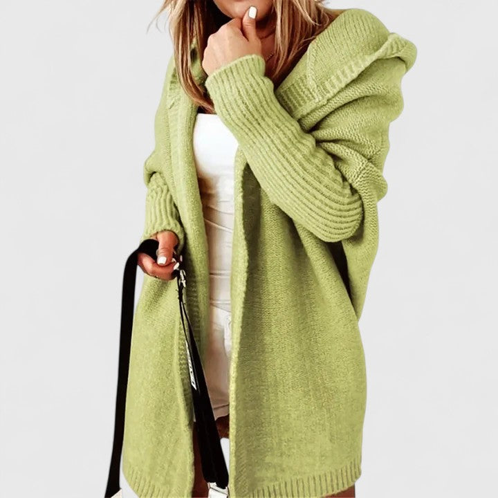 Women's Oversized Hooded Knit Cardigan