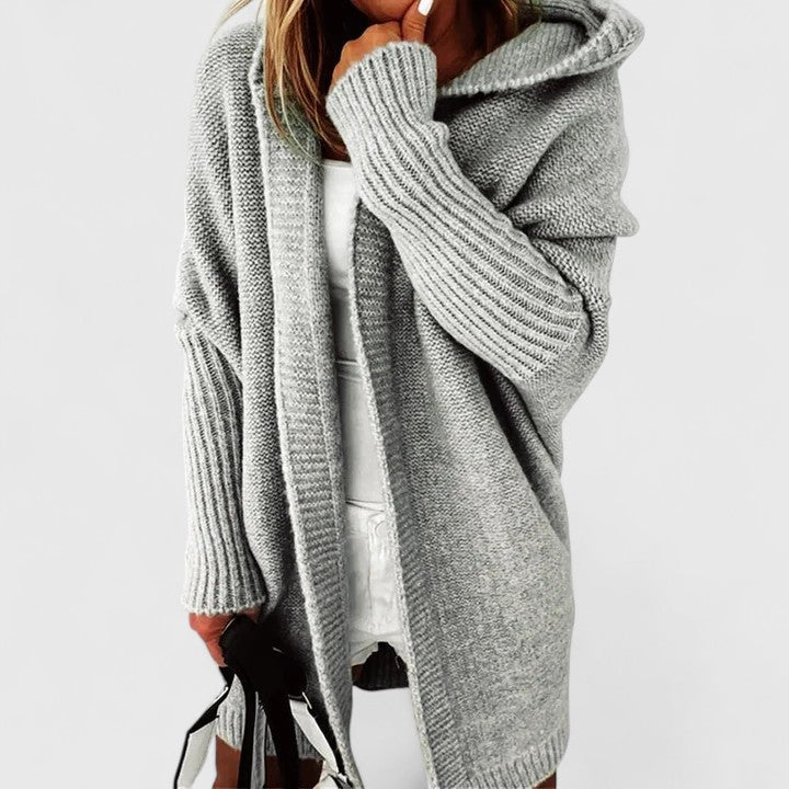 Women's Oversized Hooded Knit Cardigan